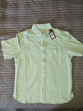 SURFSIDESUPPLY Men's Mint Green Short-Sleeve Button-Down Shirt, NWT, Size XL